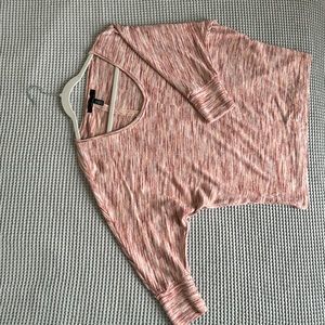 White House Black Market pink space dye dolman top, size S